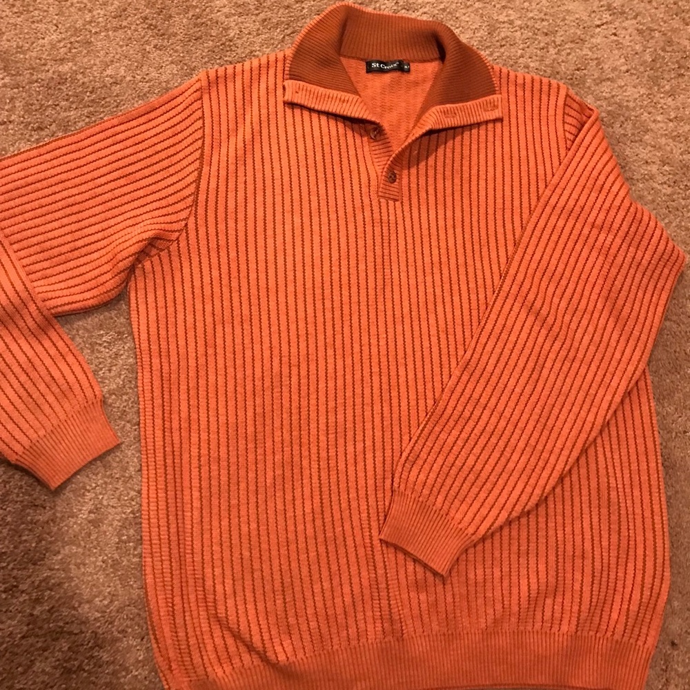 Men’s St. Croix sweater rust orange mock XLT TALL